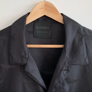 LA PERLA 100% SILK OYSTER PAJAMA TOP